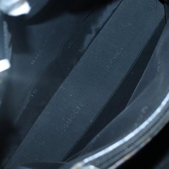 GUCCI Bamboo Hand Bag Leather Black 002 1010 3754 Auth 133382 - Picture 11 of 16